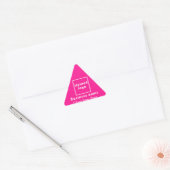 Triangulaire Marque d'affaires sur Sticker triangle rose (Enveloppe)
