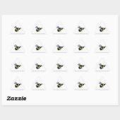 Triangulaire Miel Bee Customisé Insect Art Sticker Bug Étiquett (Feuille)