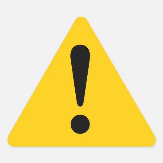 Triangulaire Sticker Attention Sticker Exclamation Équipement d (Devant)