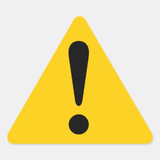Triangulaire Sticker Attention Sticker Exclamation Équipement d
