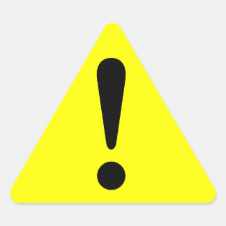 Triangulaire Sticker Attention Sticker Exclamation Équipement d