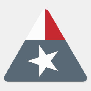 Triangulaire Sticker Bleu Faded Lone Star Drapeau Coeur Texas T
