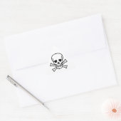 Triangulaire Sticker crâne et os croisés (Enveloppe)
