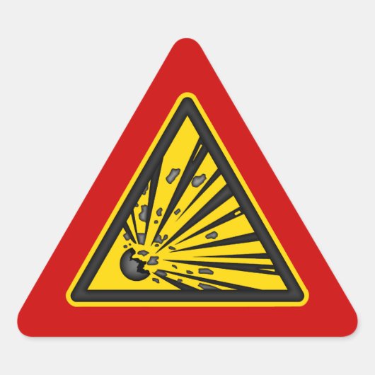 Triangulaire Sticker d'avertissement explosif (Devant)