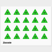 Triangulaire Sticker d'avertissement laser vert (Feuille)
