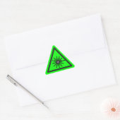 Triangulaire Sticker d'avertissement laser vert (Enveloppe)
