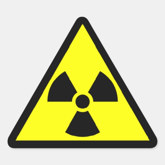 Triangulaire Sticker d'avertissement radioActive (Devant)