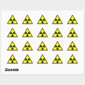 Triangulaire Sticker d'avertissement radioActive (Feuille)