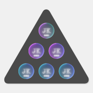 Triangulaire Sticker de conception triangle de trois ans