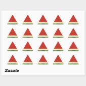 Triangulaire Sticker de pastèque rouge vif (Feuille)