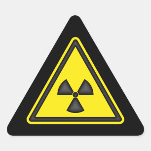 Triangulaire Sticker du panneau d'avertissement de rayonnement