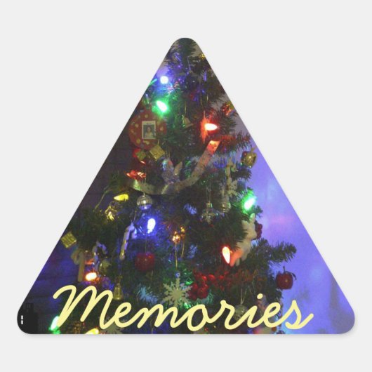 Triangulaire Sticker en sapin de Noël par RoseWrites (Devant)