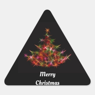 Triangulaire Sticker Fractal Christmas Tree