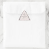 Triangulaire Sticker Mariage triangle rose Rose Monogramme Étiq (Sac)
