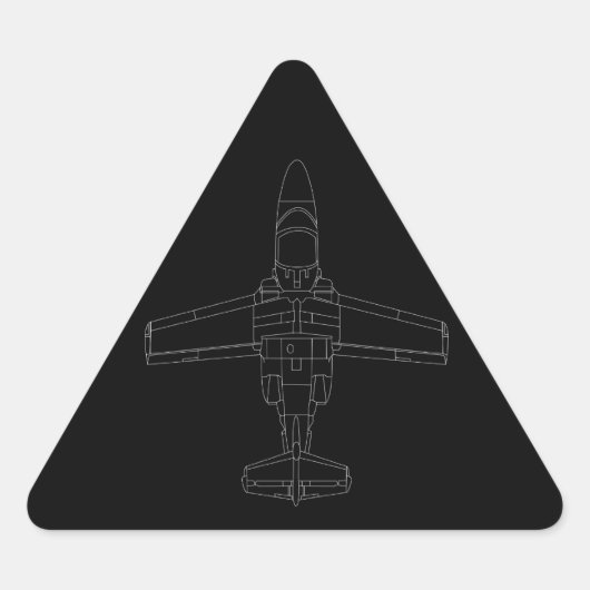 Triangulaire Sticker noir SAAB 105 (Devant)