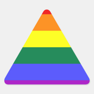 Triangulaire Sticker pour drapeau de la fierté arc-en-ciel