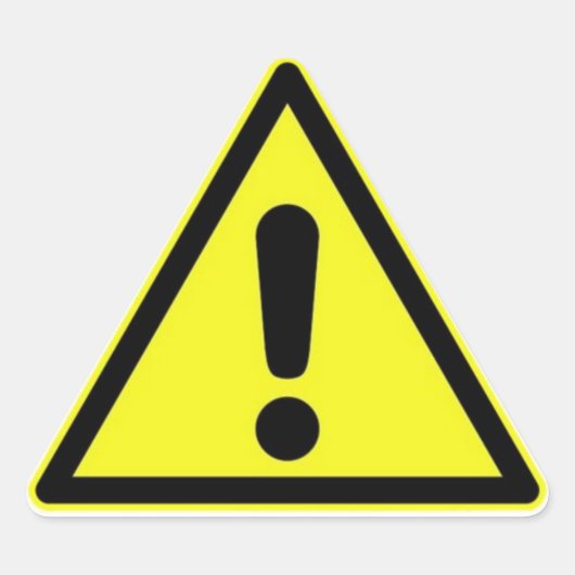 Triangulaire Sticker pour panneau de danger (Devant)