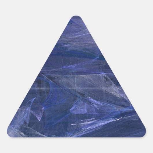Triangulaire Sticker triangle Abstrait bleu (Devant)