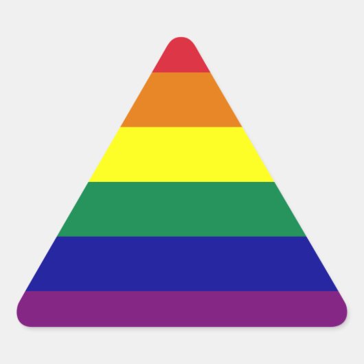 Triangulaire Sticker triangle arc-en-ciel (Devant)
