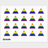 Triangulaire Sticker triangle arc-en-ciel (Feuille)