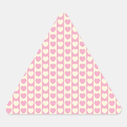 Triangulaire Sticker triangle Arrière - plan Coeur rose (Devant)