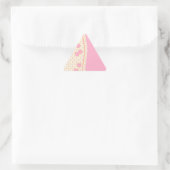 Triangulaire Sticker triangle Arrière - plan de coeur rose (Sac)