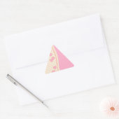 Triangulaire Sticker triangle Arrière - plan de coeur rose (Enveloppe)