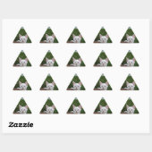 Triangulaire Sticker Triangle Chat Savannah Blanc (Feuille)