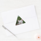 Triangulaire Sticker Triangle Chat Savannah Blanc (Enveloppe)