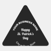 Triangulaire Sticker triangle d'affaires Saint Patrick noir (Devant)