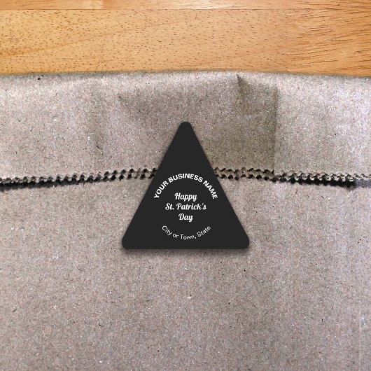 Triangulaire Sticker triangle d'affaires Saint Patrick noir
