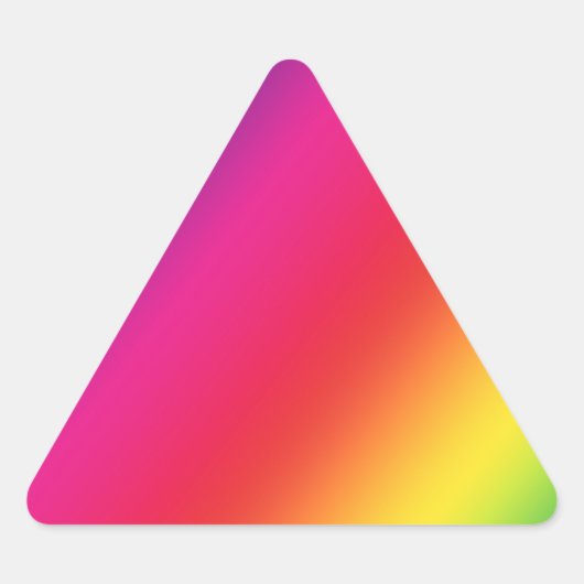 Triangulaire Sticker triangle des couleurs arc-en-ciel (Devant)