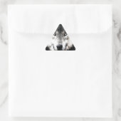 Triangulaire Sticker triangle des yeux de loup sauvage (Sac)