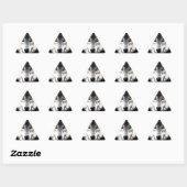 Triangulaire Sticker triangle des yeux de loup sauvage (Feuille)