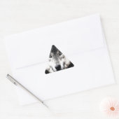 Triangulaire Sticker triangle des yeux de loup sauvage (Enveloppe)
