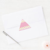 Triangulaire Sticker triangle d'oeillet de coeur rose (Enveloppe)