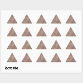 Triangulaire Sticker triangle en marbre rose et gris (Feuille)