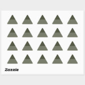 Triangulaire Sticker Triangle Personnalisé - Vert Top Texté (Feuille)