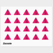 Triangulaire Sticker Triangle Rose de cette façon (Feuille)