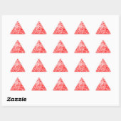 Triangulaire Sticker triangle rouge et Marbre blanc (Feuille)