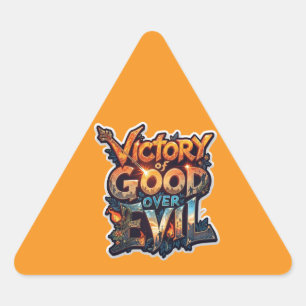 Triangulaire Symbole de triomphe Dussehra 2025 - Sticker découp