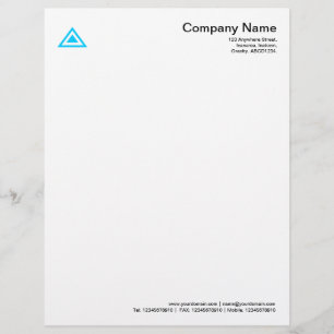 Triangulaire vorm - Sky Blue Gepersonaliseerd Briefhoofd