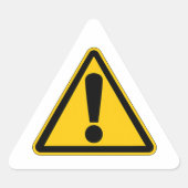 Triangulaire Warning Sticker (Devant)