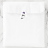 Triangulaire White Cat Celebration Sticker (Sac)
