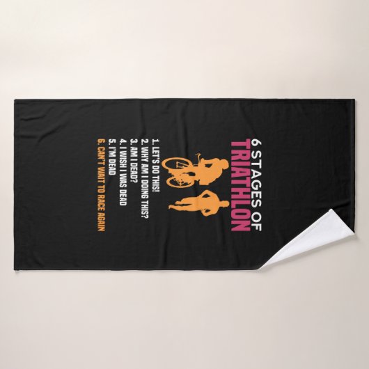 Triathlon - 6 fasen Triathlon Badhanddoek (Badhanddoek)