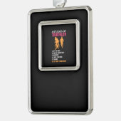 Triathlon - 6 fasen Triathlon Verzilverd Kader Ornament (Links)