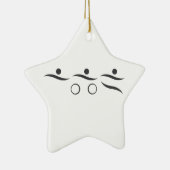 Triathlon cadeau unique ornement céramique (Droite)