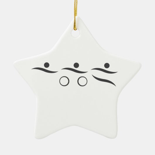 Triathlon cadeau unique ornement céramique (Devant)