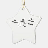 Triathlon cadeau unique ornement céramique (Gauche)