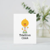 Triathlon Chick Briefkaart (Staand voorkant)
